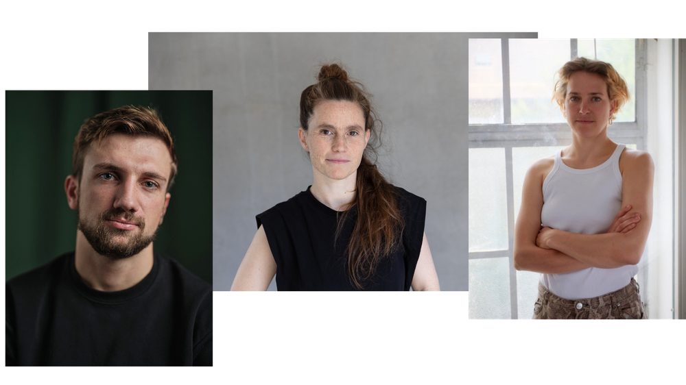 Drei einzelne Bilder zeigen die Gesichter eines jungen Mannes und zwei junger Frauen.